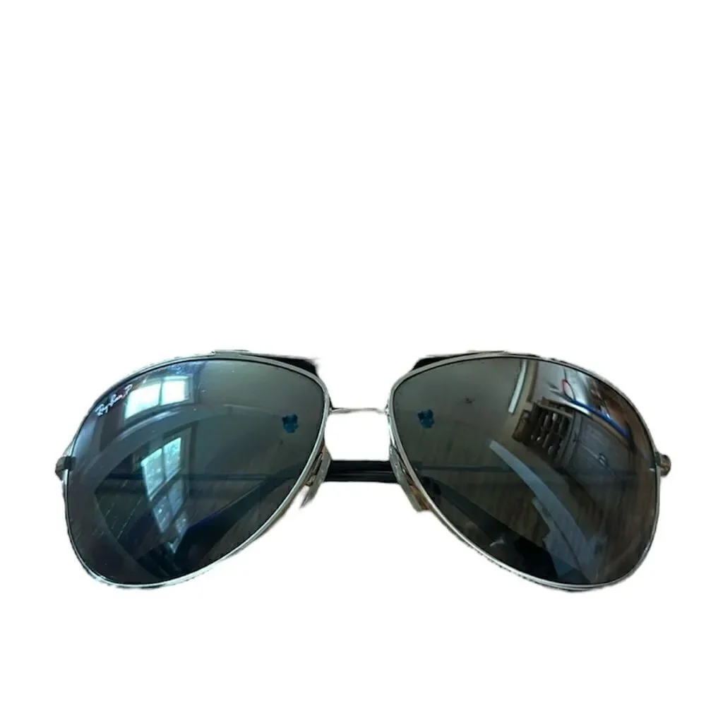 Ray Ban RB3293 Polarized Aviator Matte Gunmetal Reflective Sunglasses
